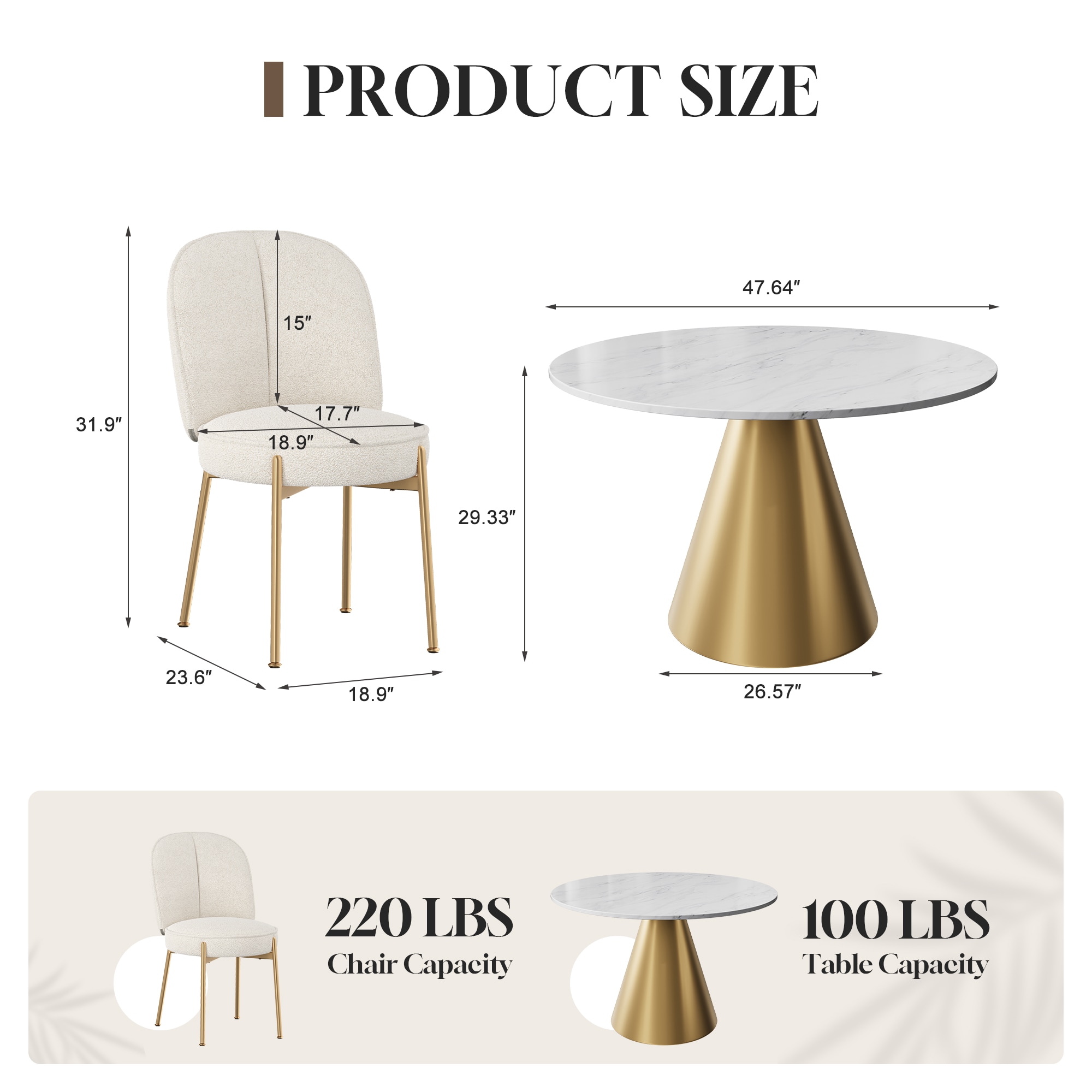 Clihome CL-R3WHBGDM01 Dining-Sets - View #4