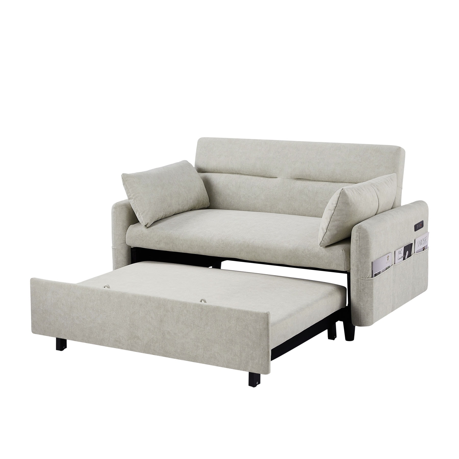 ModernLuxe - 55.1-in W Modern Beige Sofa