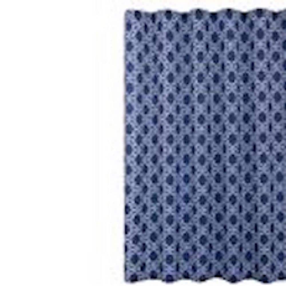 Dainty Home PRTRESCNA Waffle 70-in W x 72-in L Blue Lattice Polyester Shower curtain