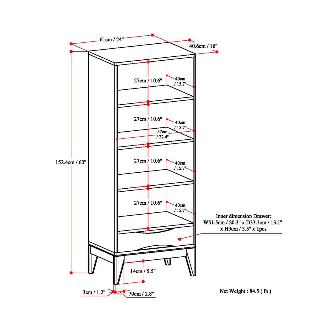 Simpli Home 3AXCHRP-08 bookcases - View #9
