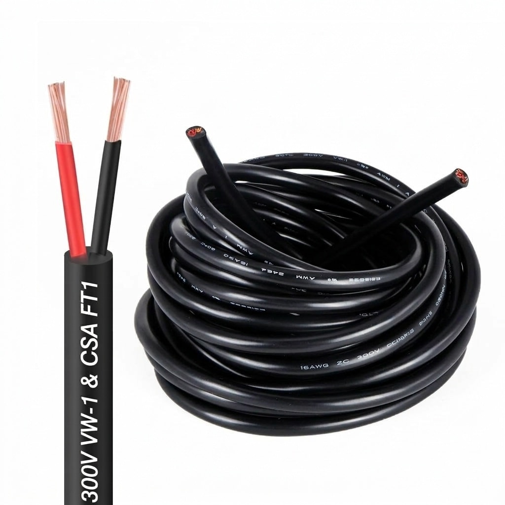 Vrbgify 50FT 20AWG 2 Conductor Stranded Copper Wire Roll UL2464 PVC Insulated 300V Low Voltage Cable for LED Lights Lamps Automotive #LVG0424T35