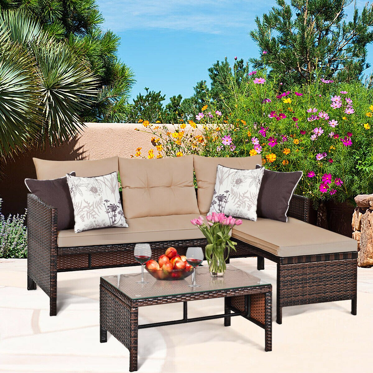 Forclover HYFE-62861BN Patio-Conversation-Sets - View #2