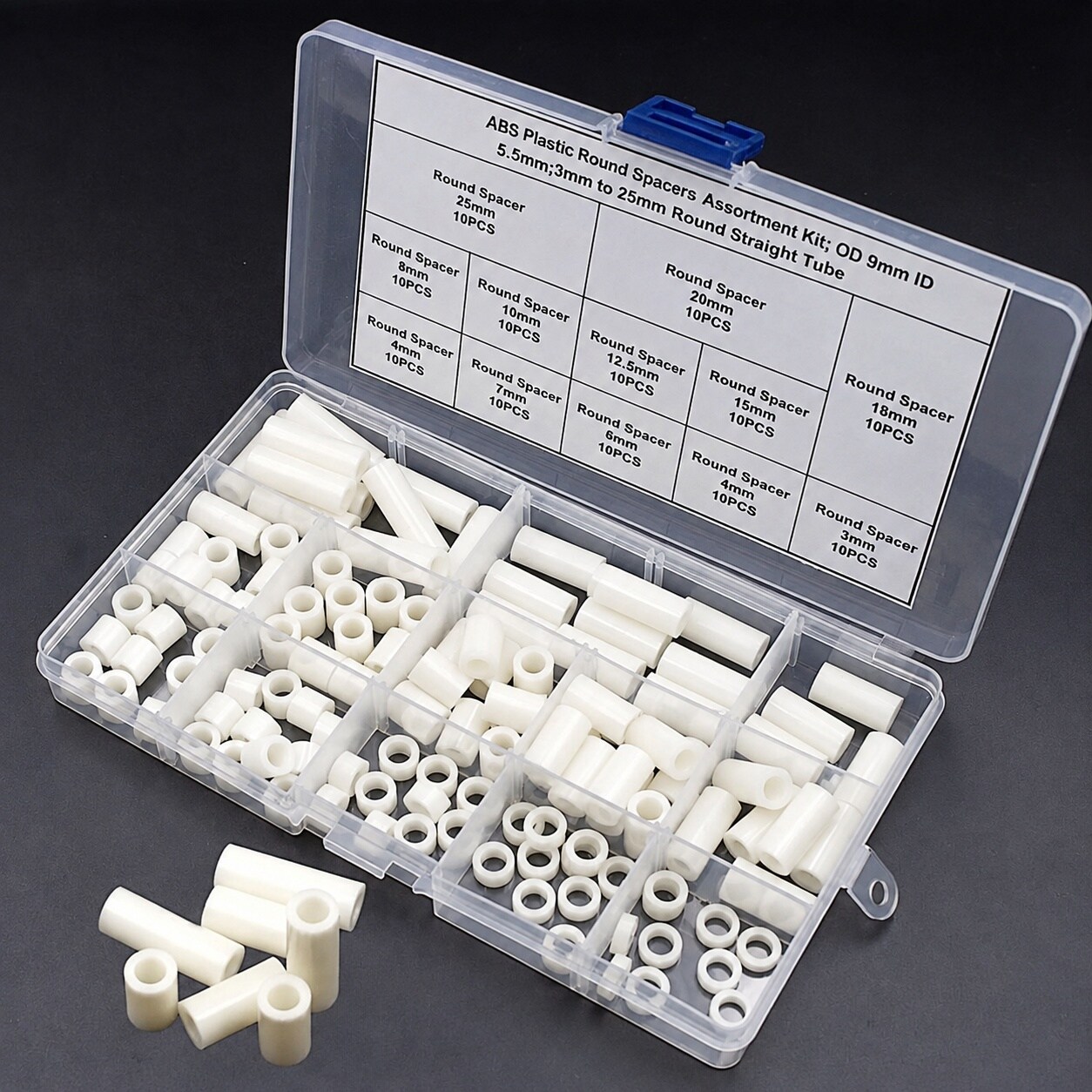 Oyezvary ABS Plastic Round Wall Plate Spacers for M5 Screws Assortment ...