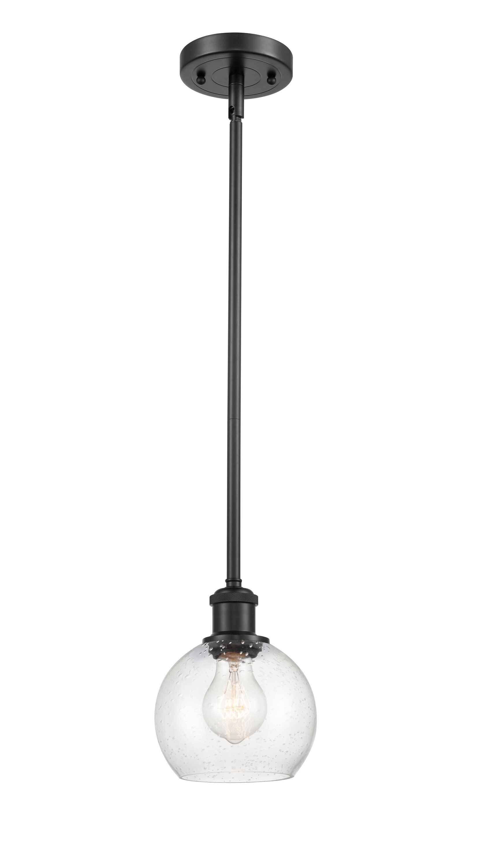Athena Matte Black 7.88" Mini Pendant Light with Adjustable Stems