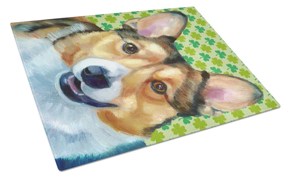 Caroline's Treasures LH9574LCB St Patrick's Day 11.25-in L x 15.75-in W Glass Cutting Board