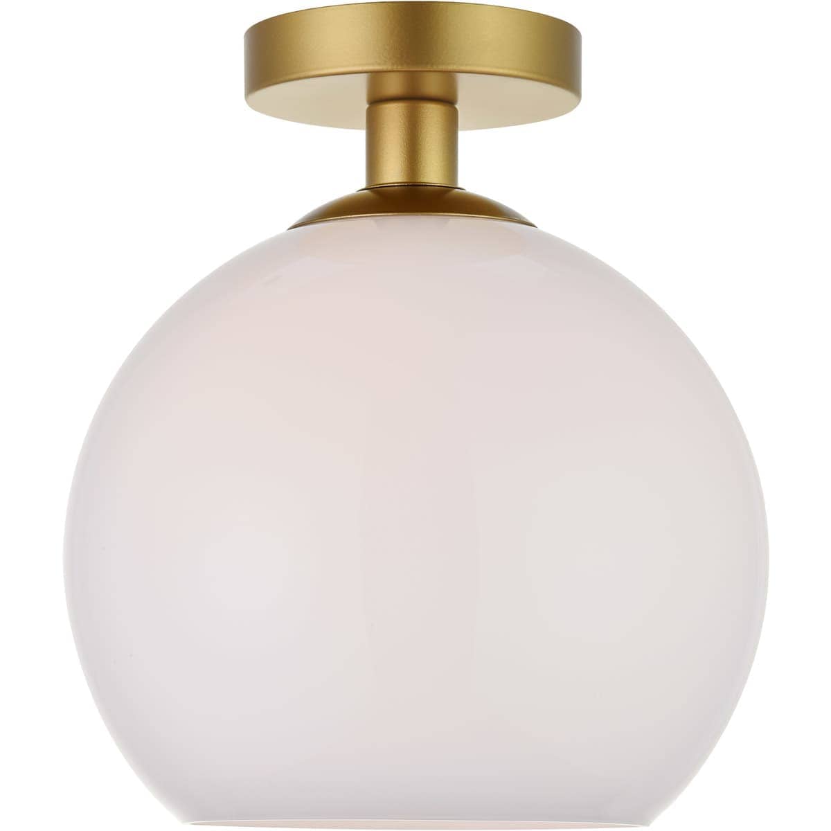 Elegant Lighting Living District LD2211BR Baxter 1 Light 10 inch Brass Flush Mount Ceiling Light