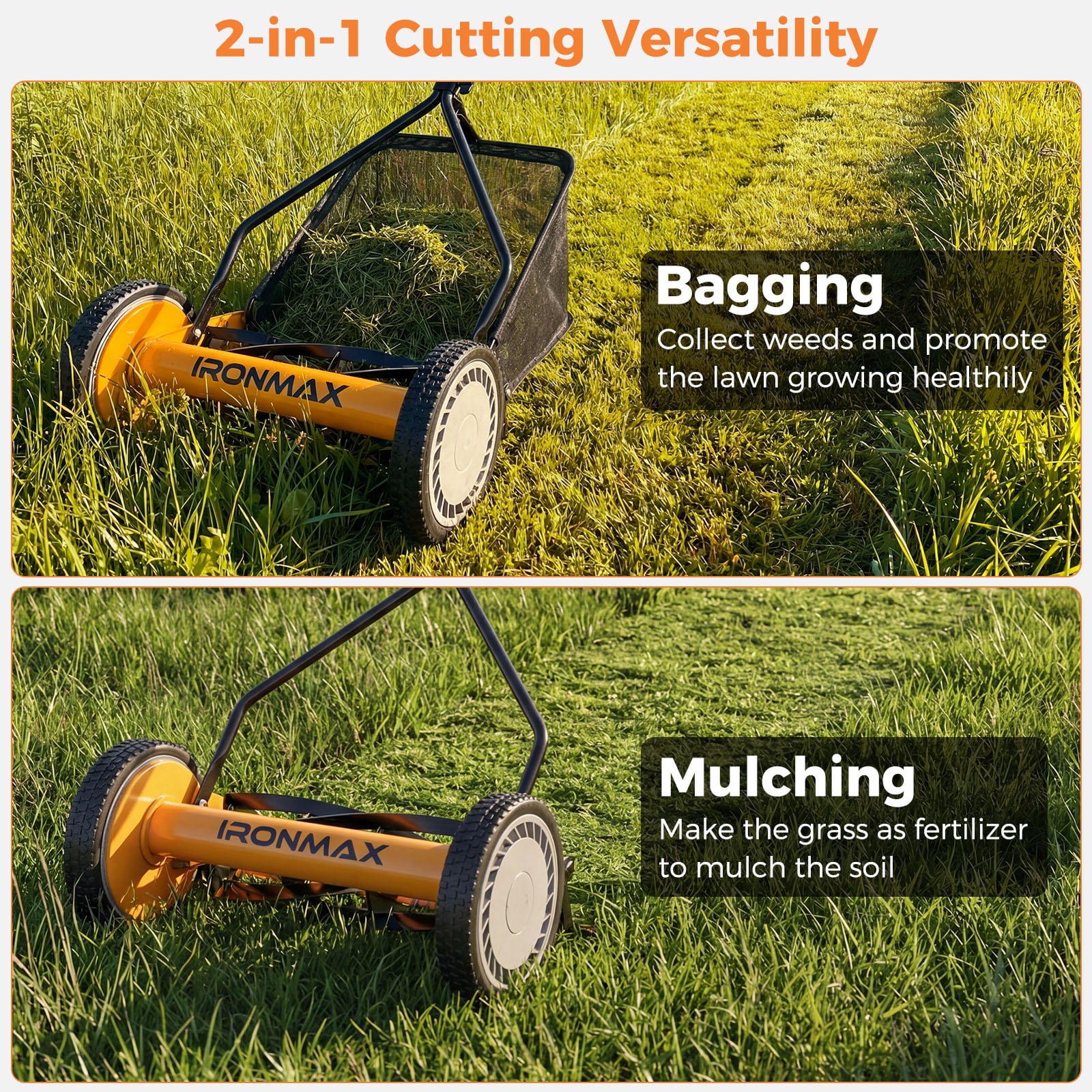 Iseryn NC4313OR Push-Mower-Reel - View #6