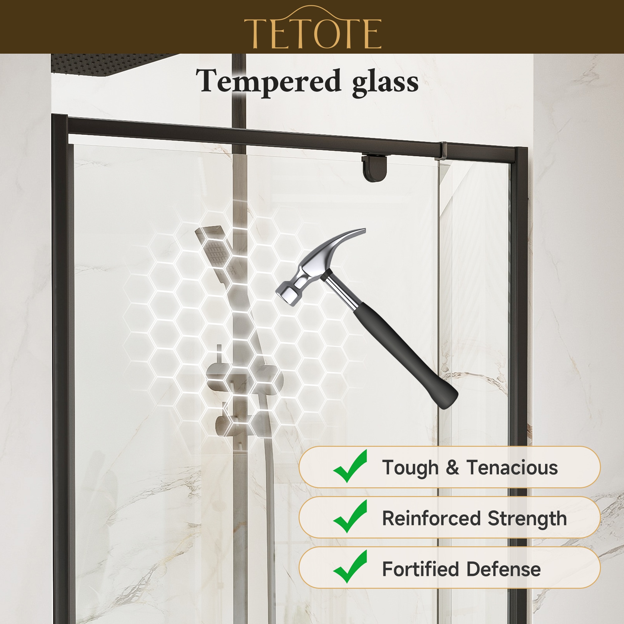 TETOTE LW-TE-SD03-91183BK Shower-Doors - View #4
