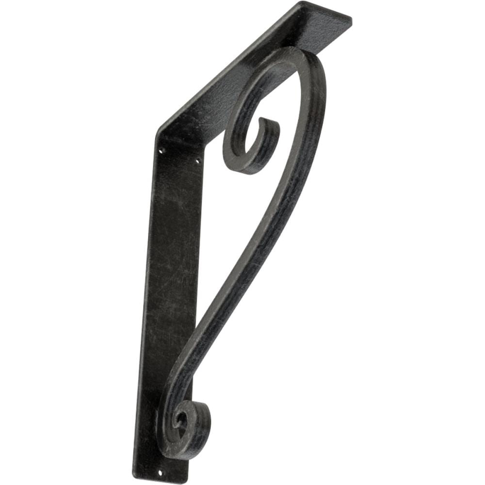 Ekena Millwork BKTM02X10X12TEDASV Edwards 10-in x 2-in x 12-in Gray Wrought iron Mounting bracket