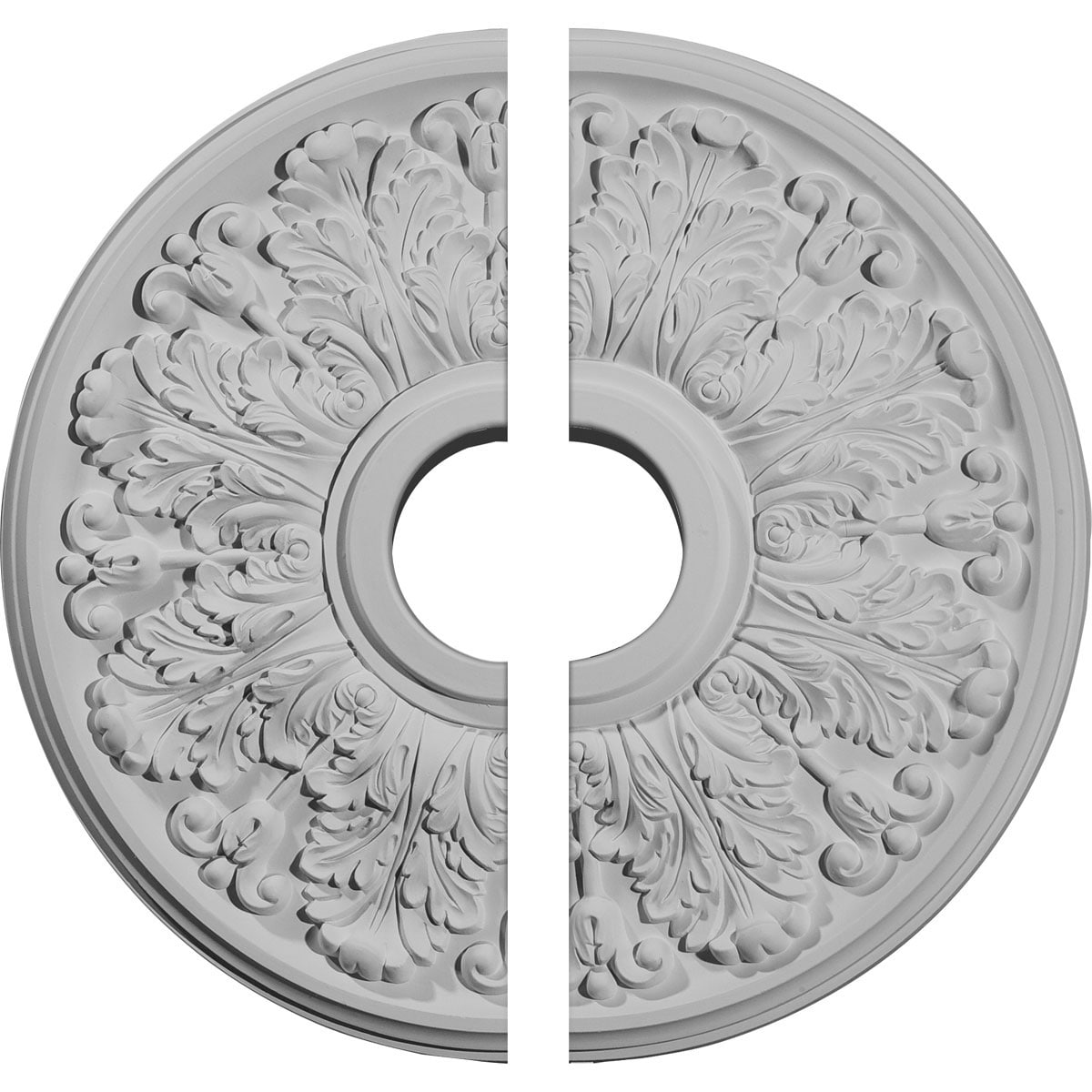Ekena Millwork CM16AP2 Apollo 16.5-Inches W x 16.5-Inches L Architectural White Polyurethane Split Ceiling Medallion
