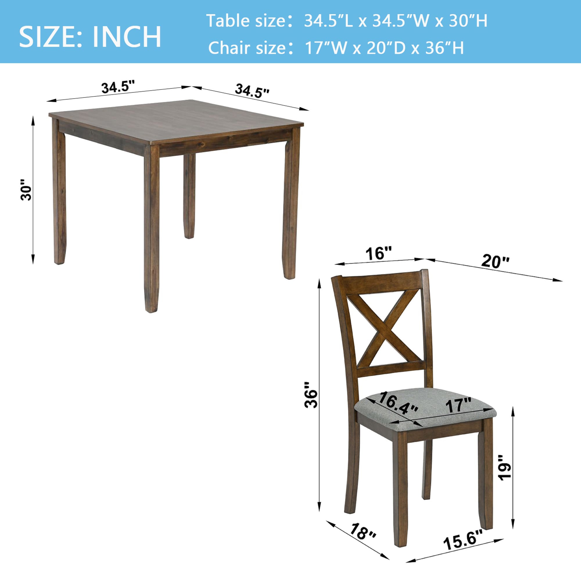 SINOFURN SYA020307BK Dining-Sets - View #4