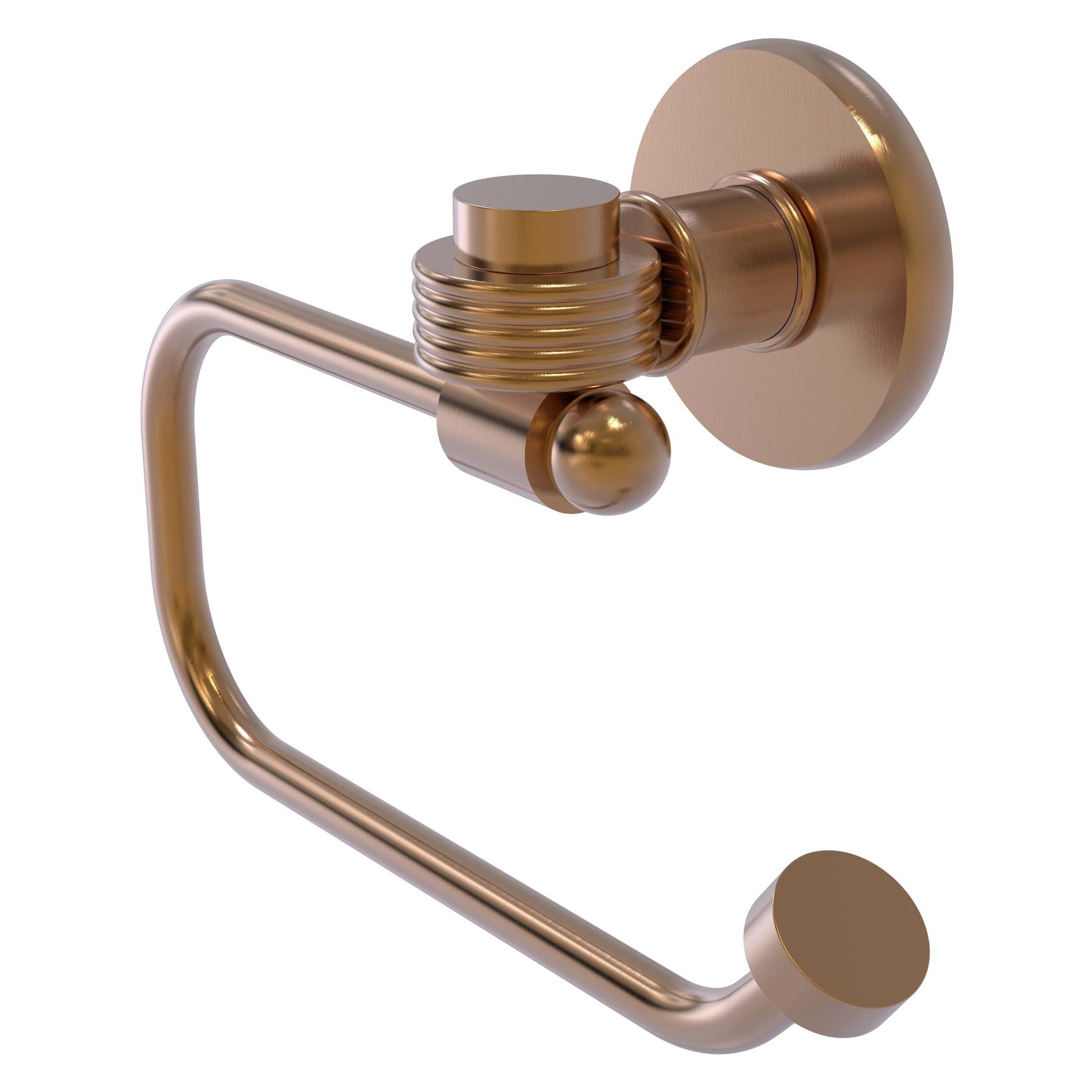 Allied Brass 2024EG-BBR Continental Brushed Bronze Wall mount Single post Toilet Paper Holder 1 -Rolls with Storage