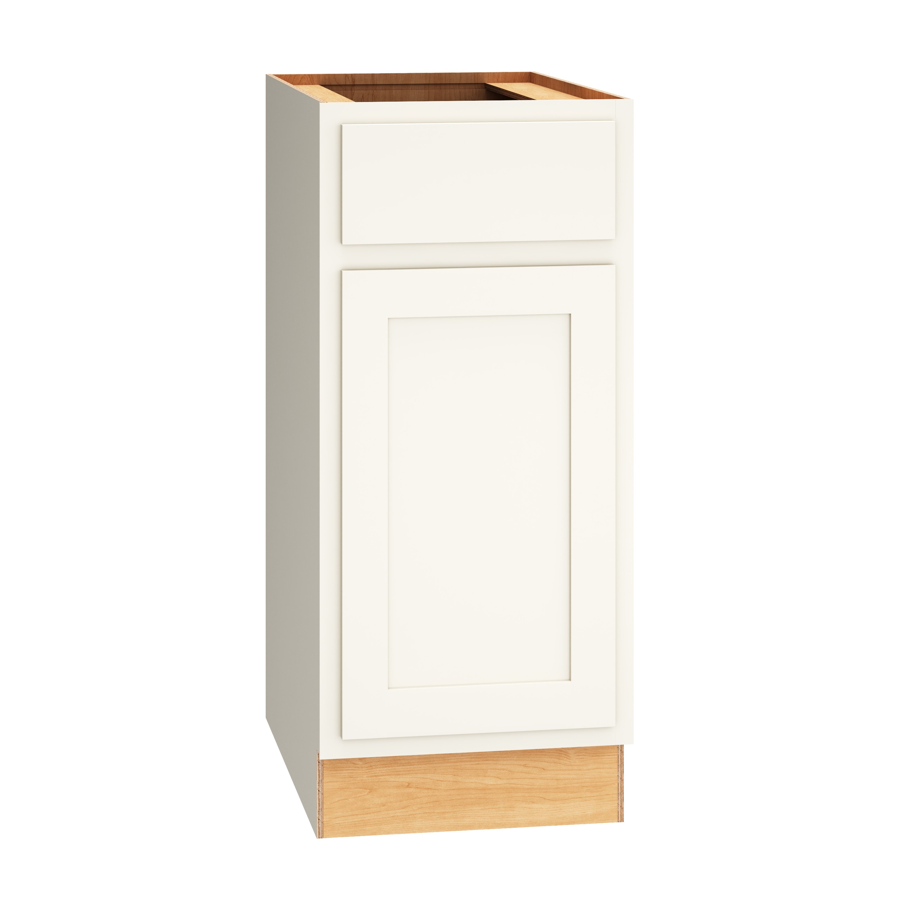 Diamond Express 321 B15R Jamestown 15-in W x 34.5-in H x 24-in D White Partial Overlay Base Fully assembled Plywood Cabinet (Recessed Panel Shaker)