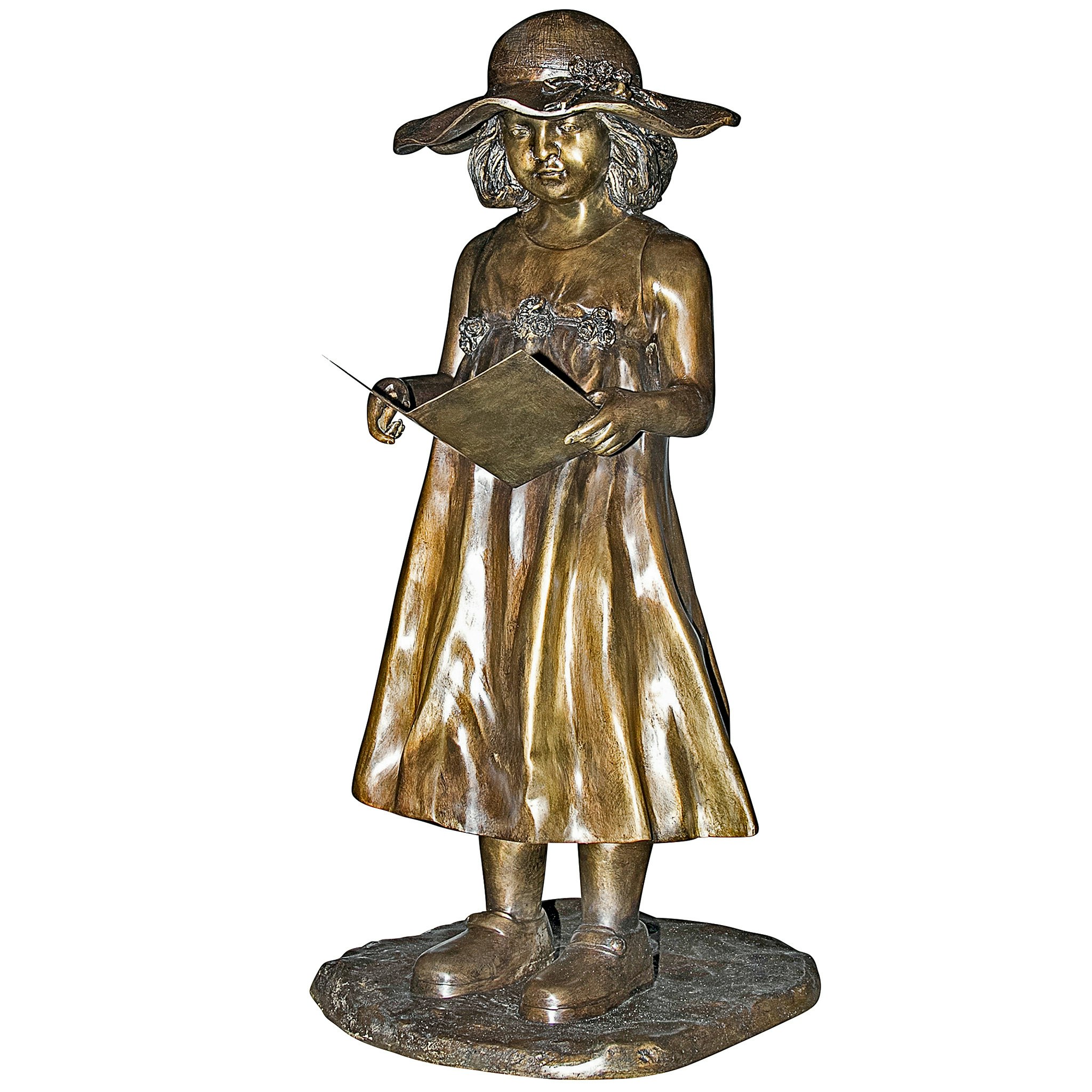 Design Toscano 42-in H X 16-in W Bronze Children Garden Statue In The ...