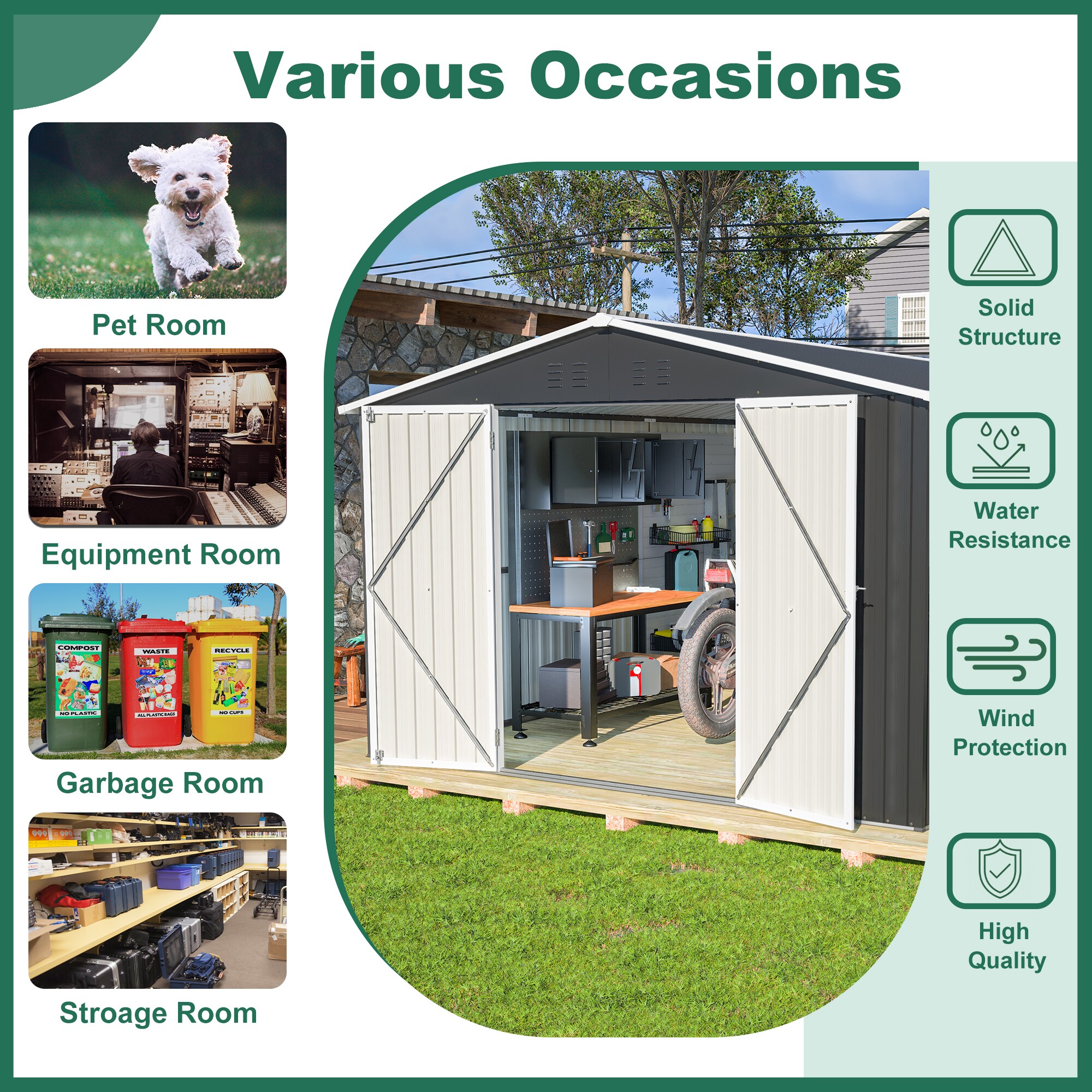 Wooakway FXLS0601-511B027 Metal-Storage-Buildings-Sheds - View #4
