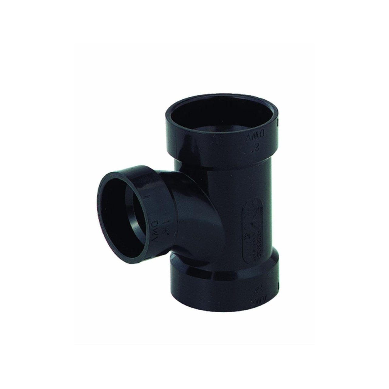 Genova  81132 3 in x 3 in x 2 in ABS Sanitary Tee Schedule 40 Black