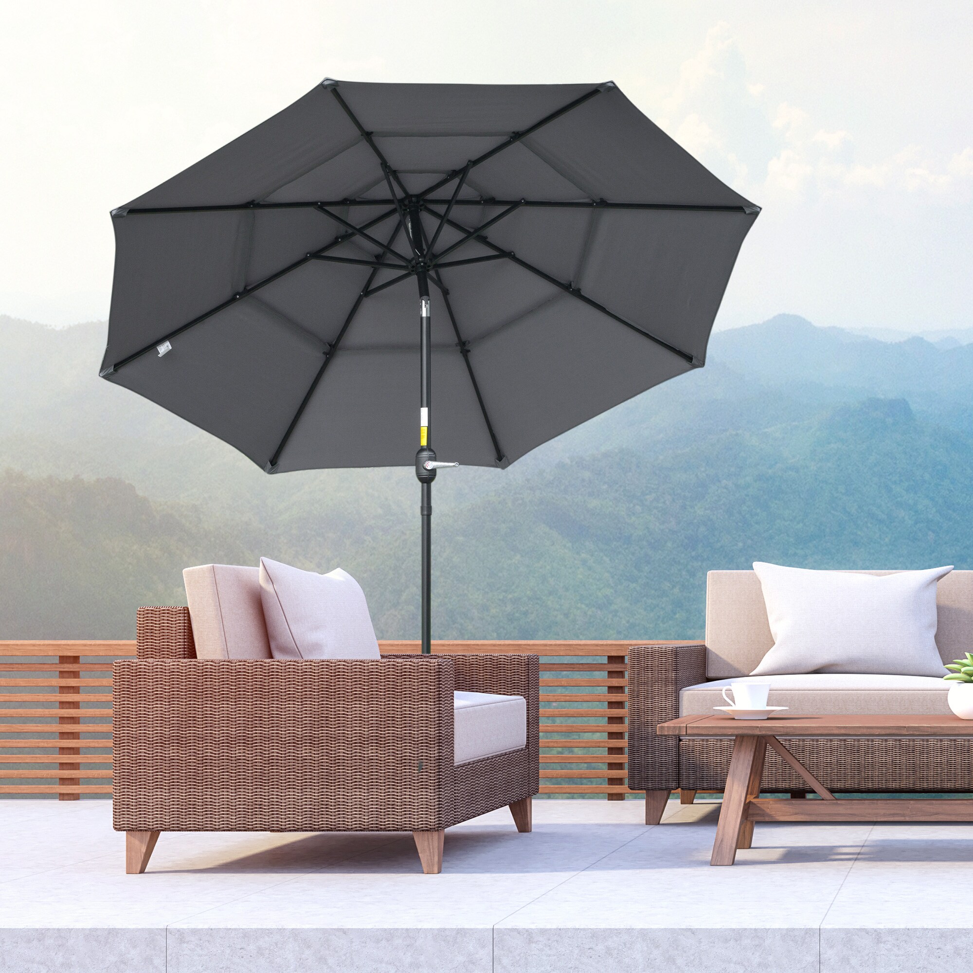 Outsunny 84D-177CG Umbrellas-2 - View #2