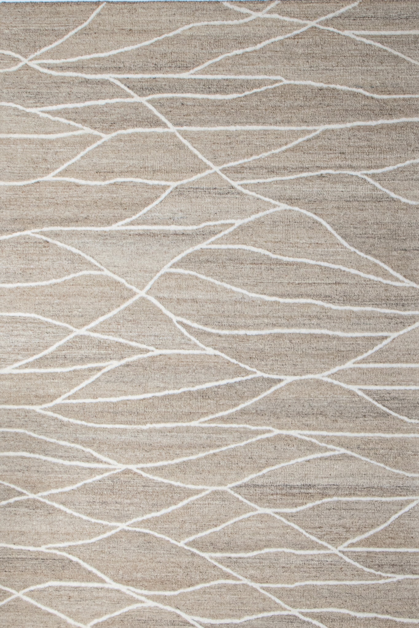 Bashian 649652329000 Verona 4 x 6 (ft) Wool Beige Rectangular Indoor Geometric Area rug