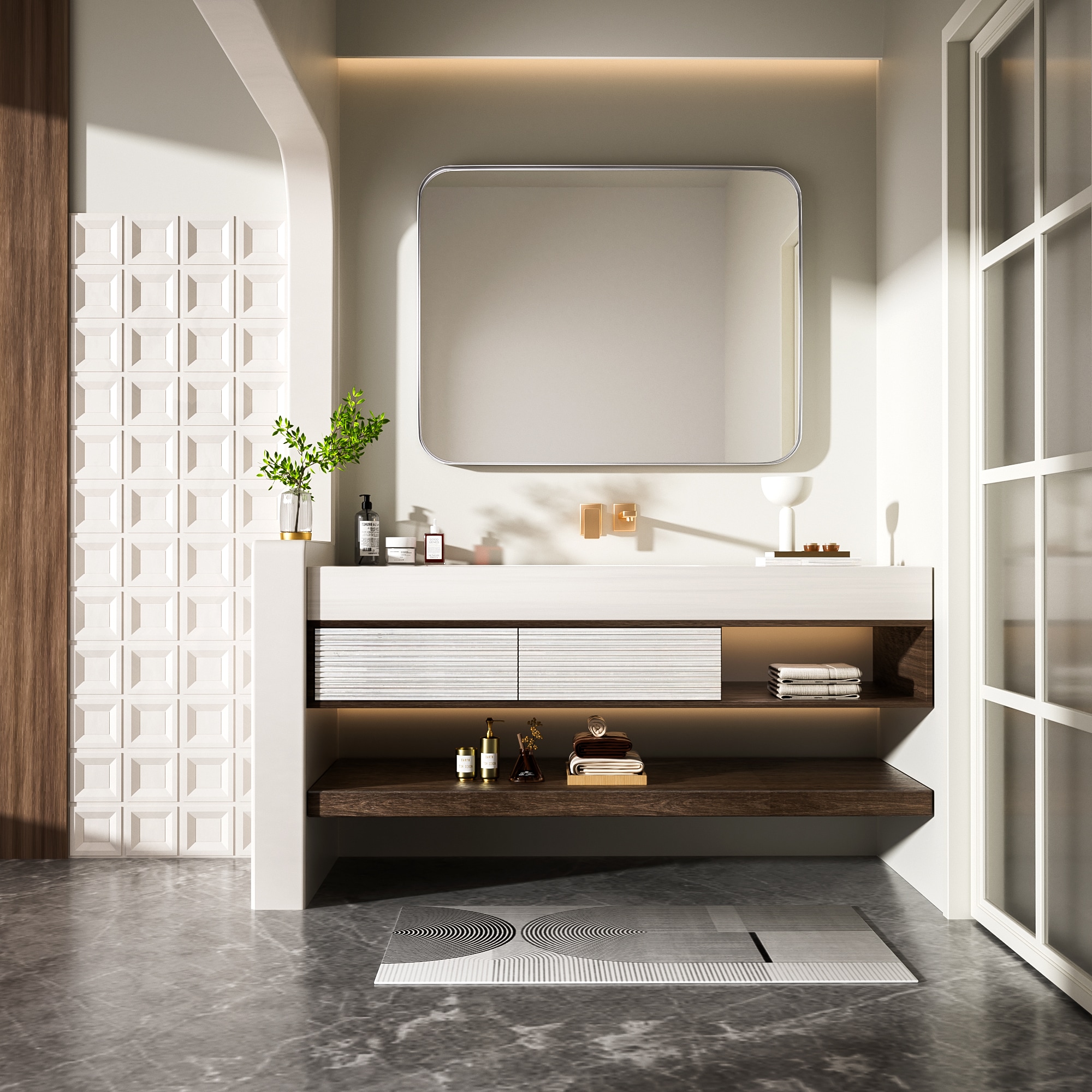 LOVMOR Y-TM2836-S Framed-Bath-Mirrors - View #3