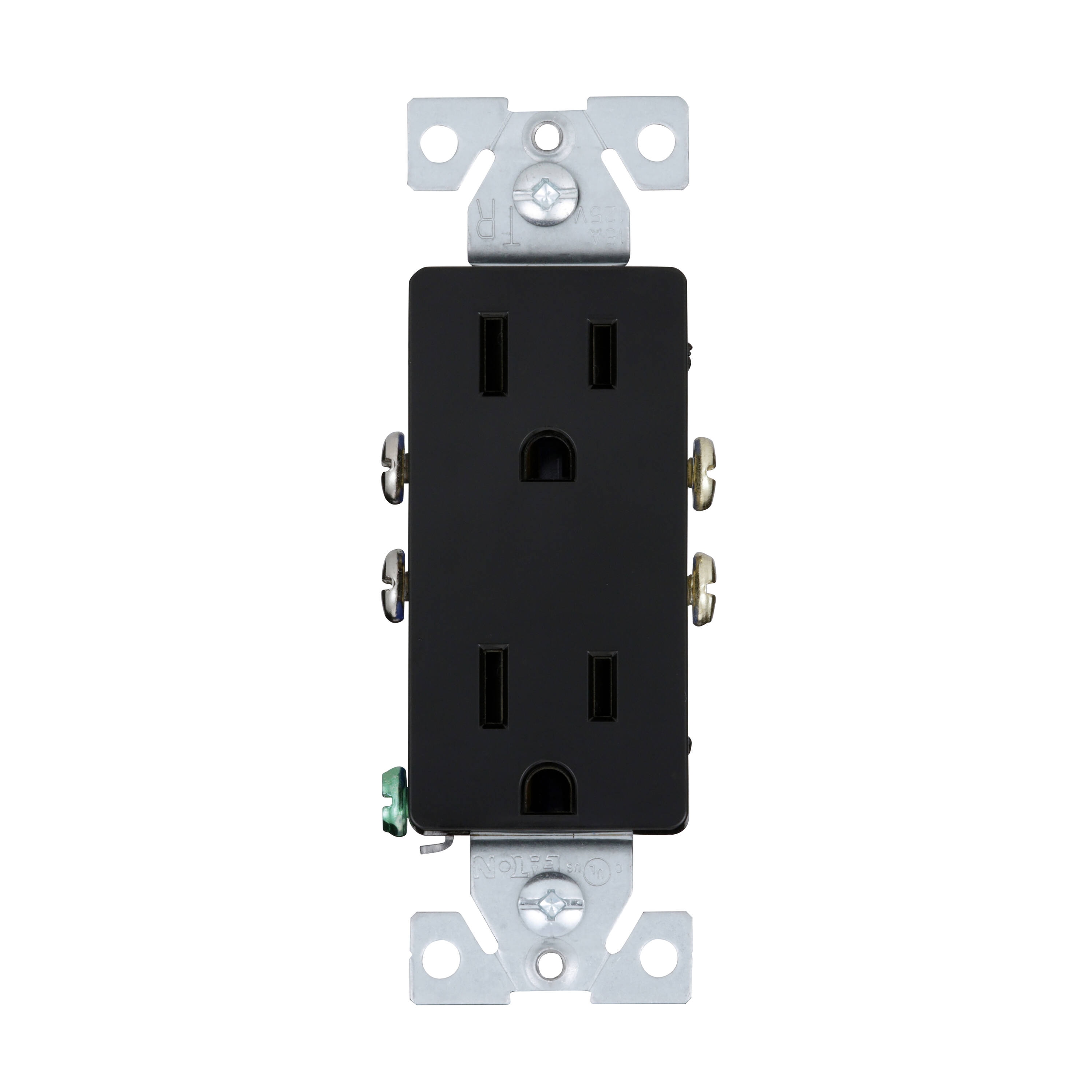 Eaton TR1107BK-10-LW 15 -Amp 125-volt Tamper Resistant Residential Decorator Outlet , Black 10 -Pack