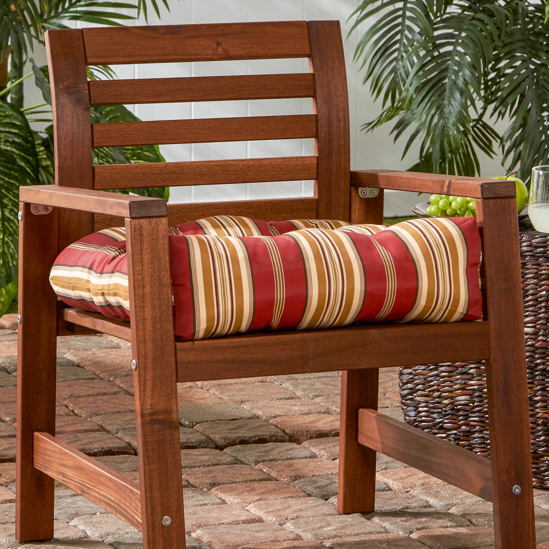 Greendale Home Fashions OC4800-ROMA STRIPE Patio-Furniture-Cushions - View #7