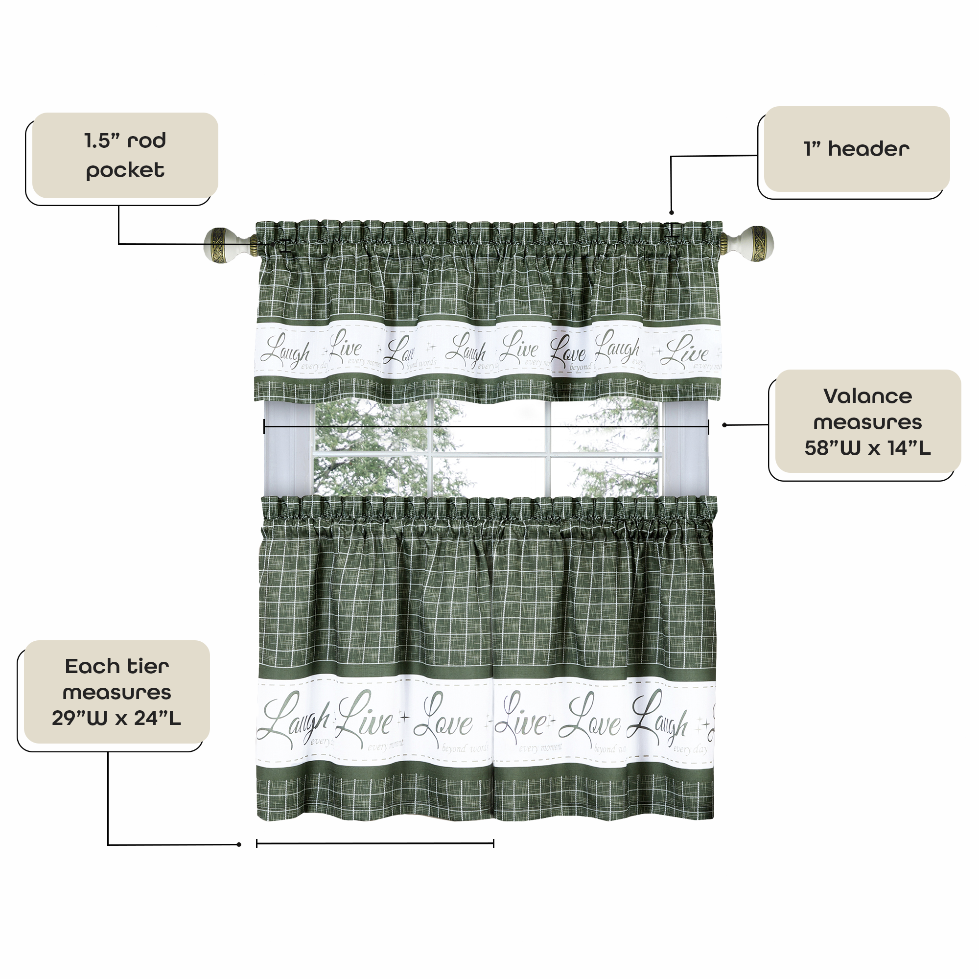 Achim LLTV24GN12 valances - View #7