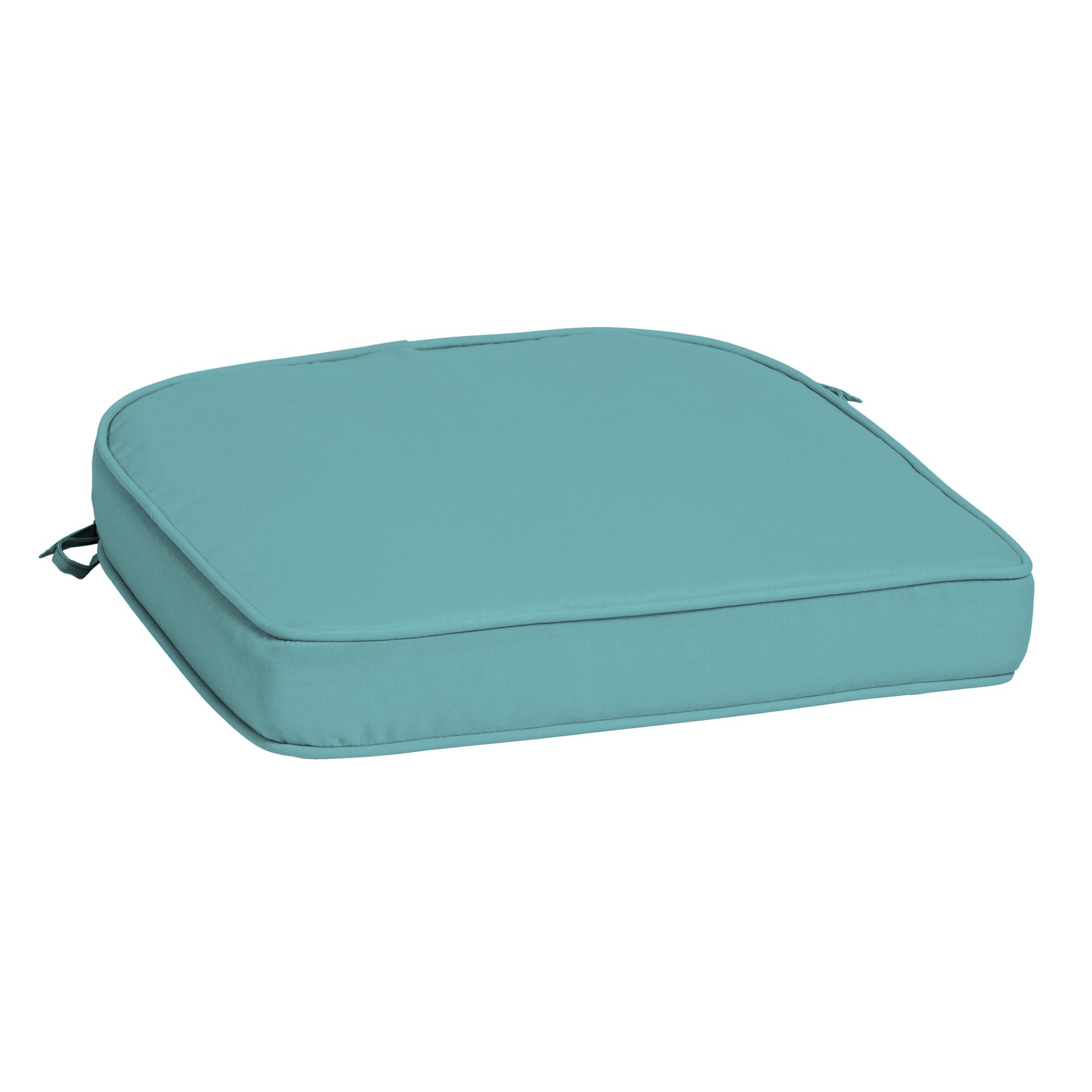 Surf Teal Rounded Back Outdoor Dining Cushion with EverTru Acrylic