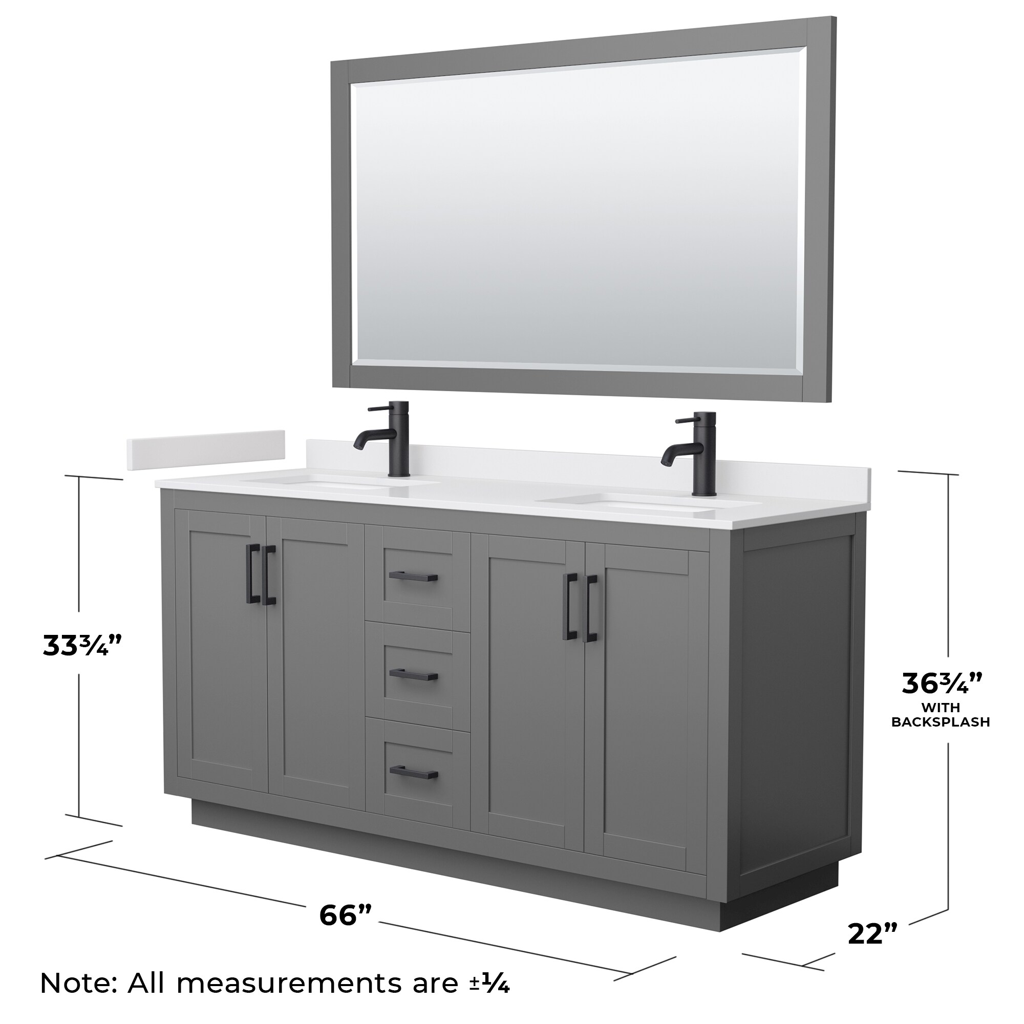 Wyndham Collection WCF292966DGBWCUNSM58 Bath-Vanity-Combo - View #6