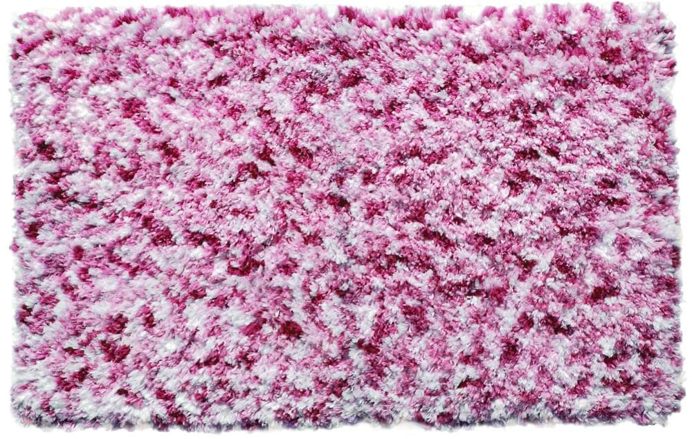 Premius Diamond 2 Piece Non-Slip Bath Rug Set, Burgundy, 17x24, 20x32 Inches