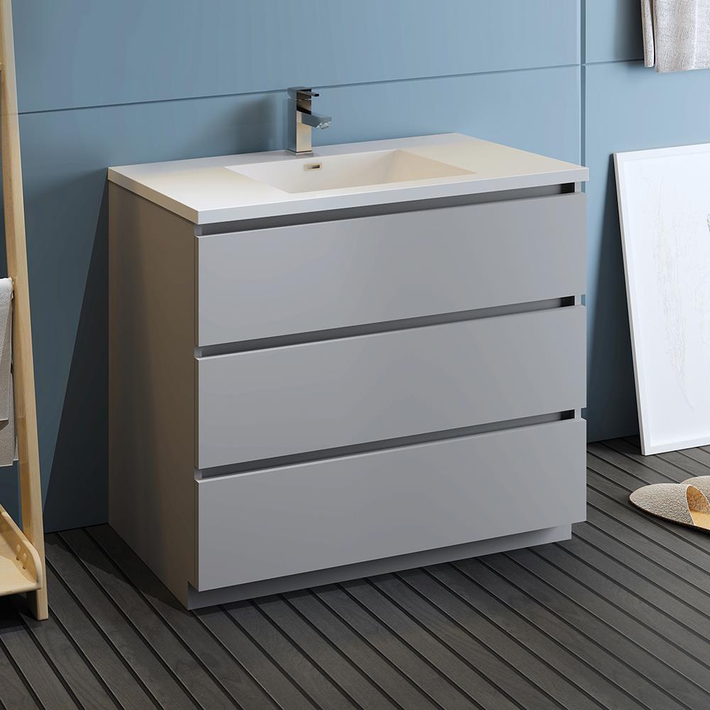 Fresca FCB9342GR-I Bath-Vanity-Combo - View #3
