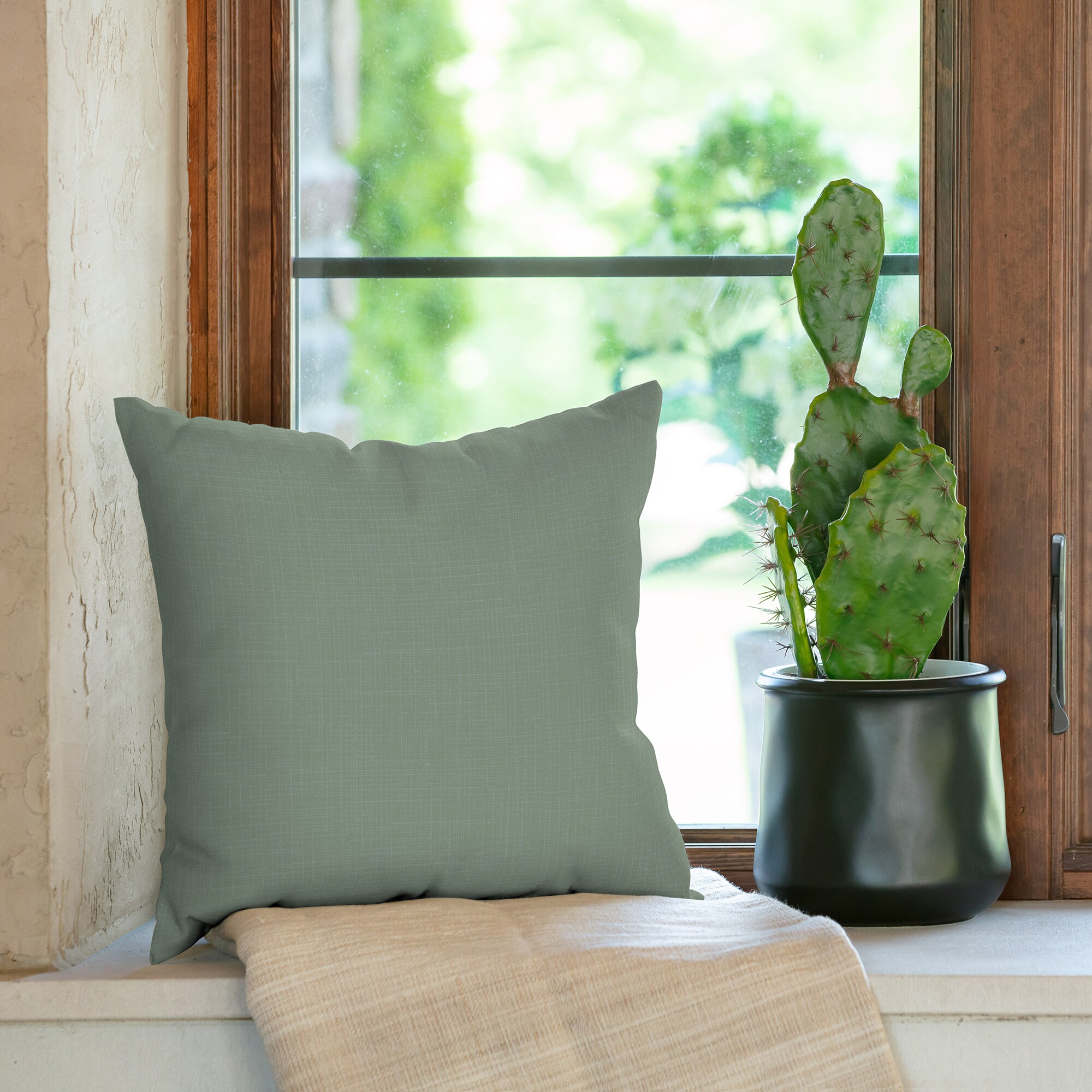 Arden Selections Outdoor Toss Pillow (2 Pack) 16 x 16, Moss Green Leala 