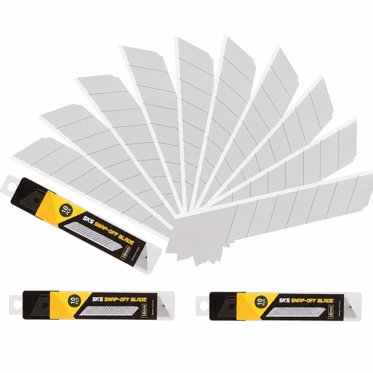 Linder Group Inc Snap Off Utility Knife Blades 18mm SK5 Steel Retractable Cutter Refills for Box Cutting Paper Wallpaper Cardboard Vinyl and Film 30 pcs #L3RA3OLB