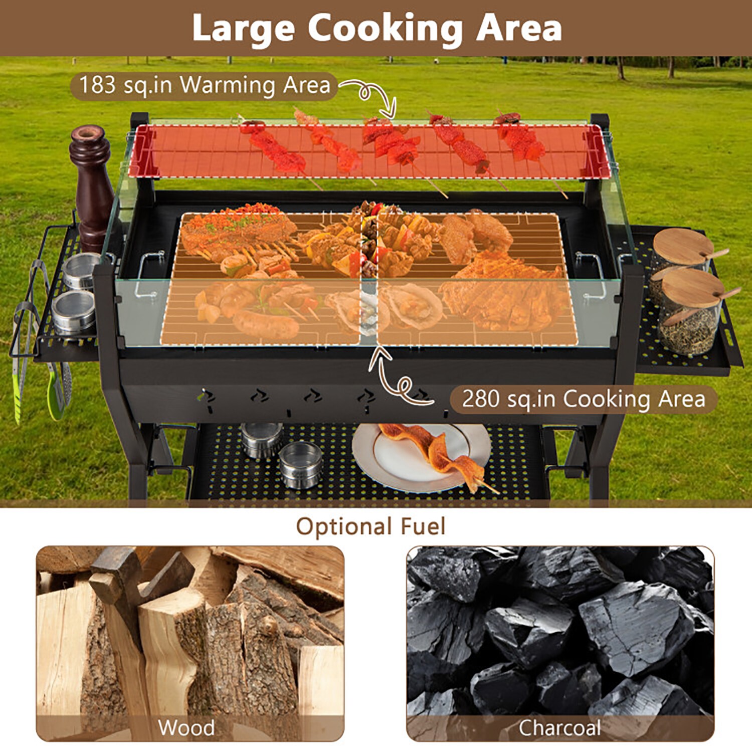 GZMR MO-ES10208URE Charcoal-Grills - View #6