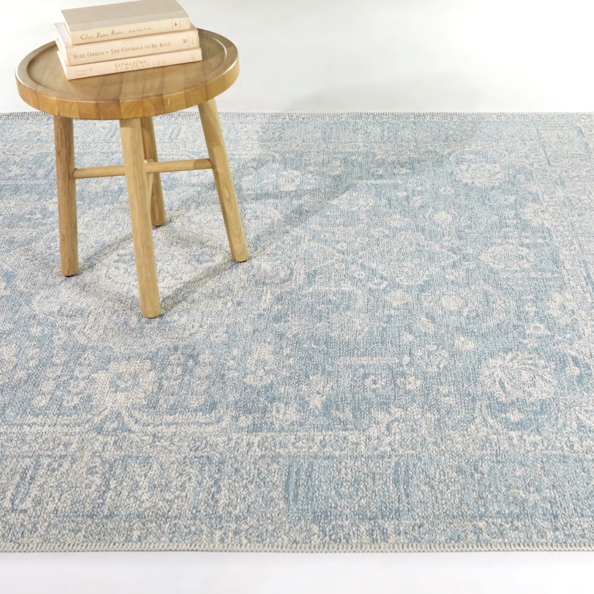 Balta 3120678 5 x 6 (ft) Polyester Blue Rectangular Indoor Medallion Oriental Area rug
