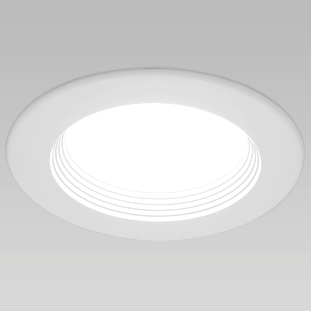4-Inch White Aluminum LED Retrofit Recessed Downlight, 12-Pack