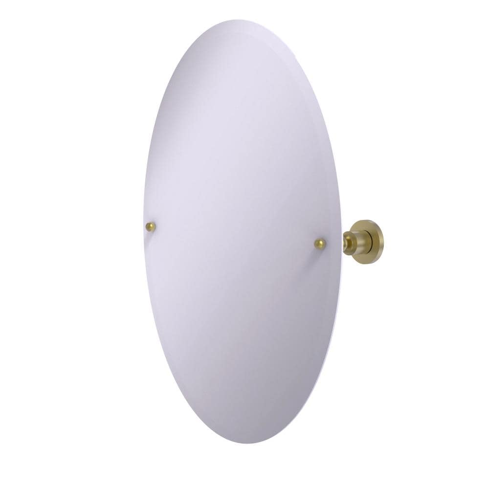 Oil Rubbed Bronze Allied Brass Carolina Collection Oval Frameless Rail Mounted Wall Mirror
