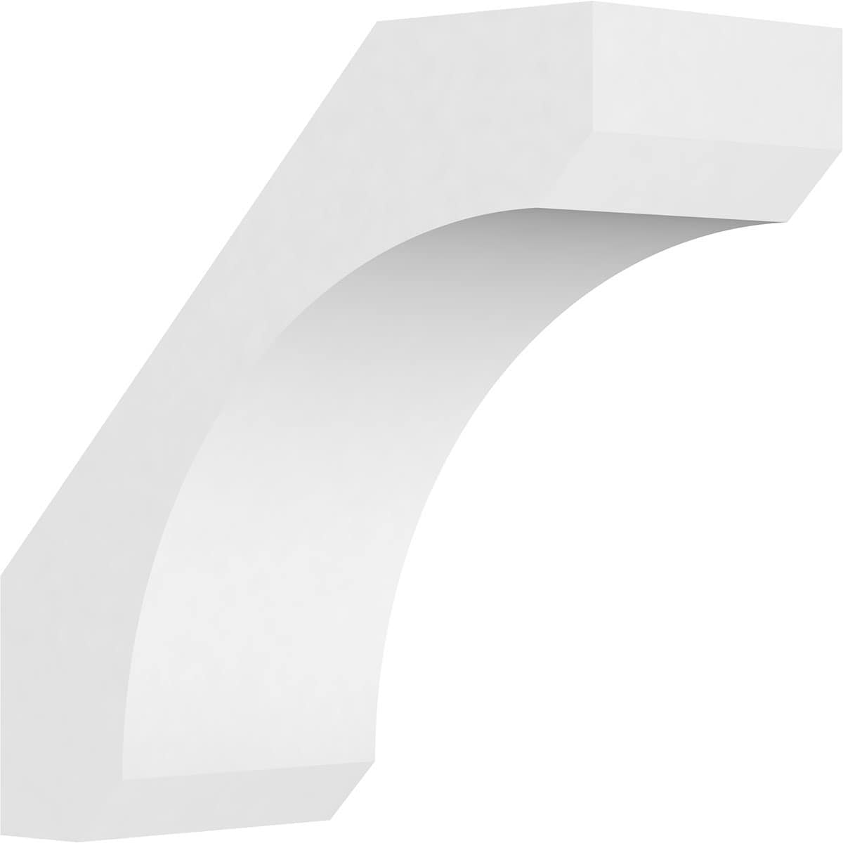 Ekena Millwork BRCP05X12X12LGY 5-in x 12-in x 12-in Unfinished PVC Standard Legacy Knee Brace
