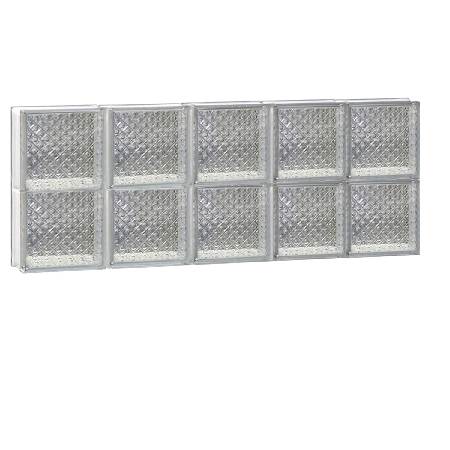 REDI2SET S4016DP Diamond Glass 38-3/4-in x 15-1/2-in Frameless Replacement Glass Block Window