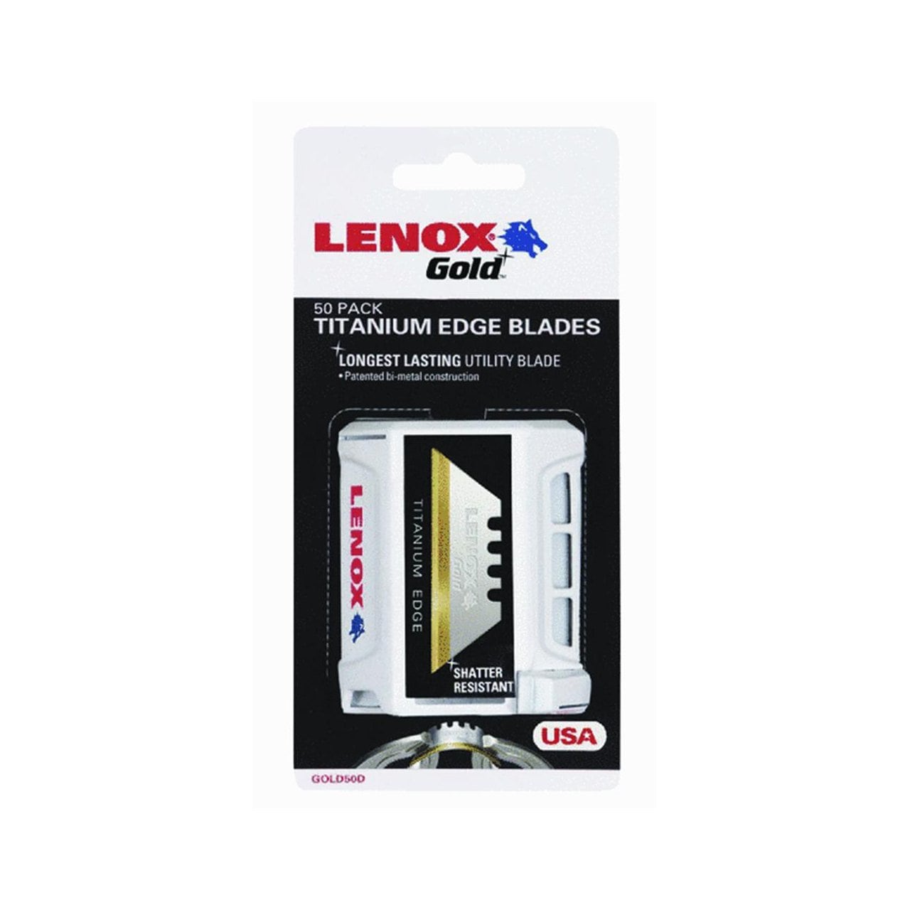 LENOX  Gold 20351GOLD50D Utility Knife Blades 50-Pack Titanium Nitride-Coated