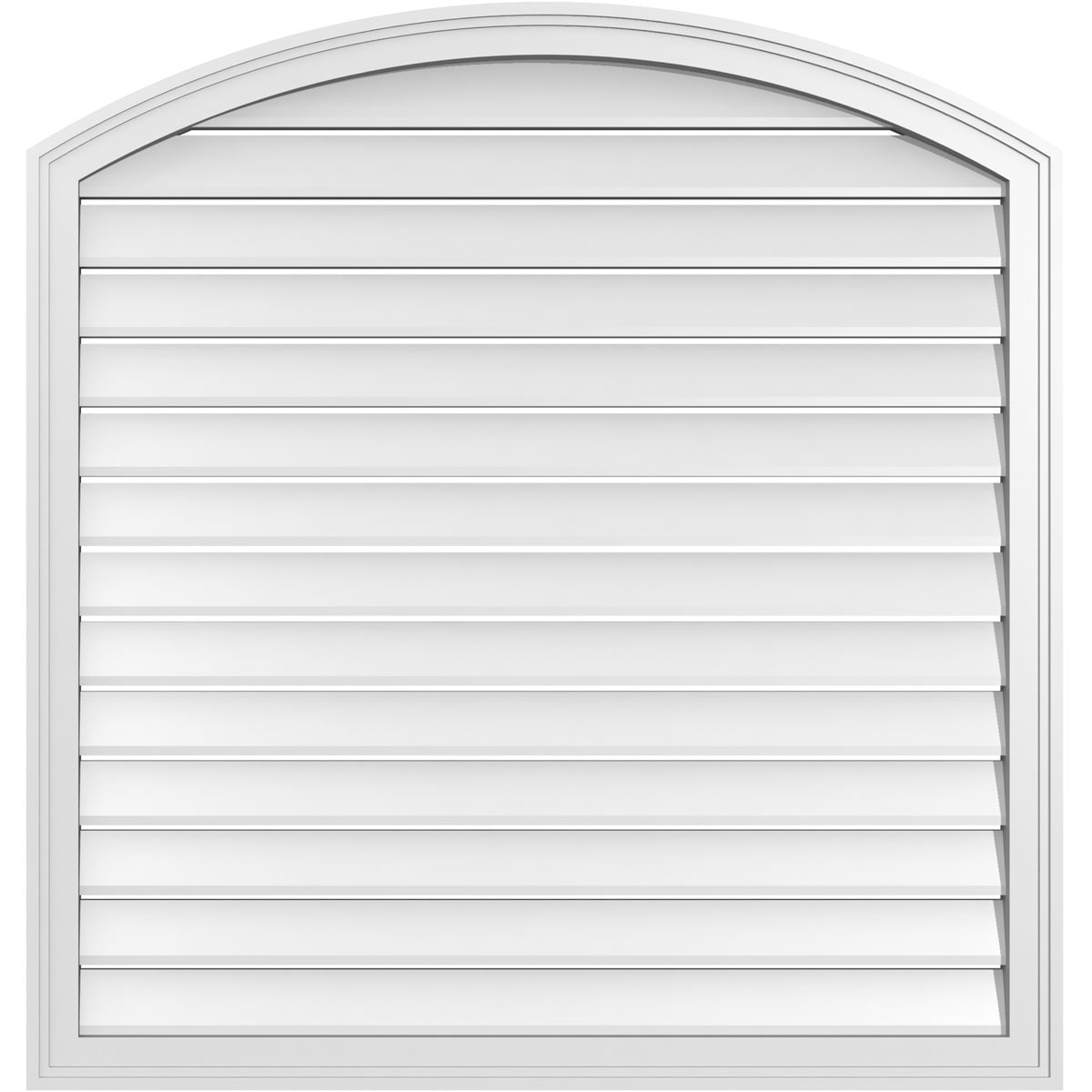 Ekena Millwork GVPAR40X4202SF 40-Inches x 42-Inches Off-white Round top PVC Gable Louver Vent