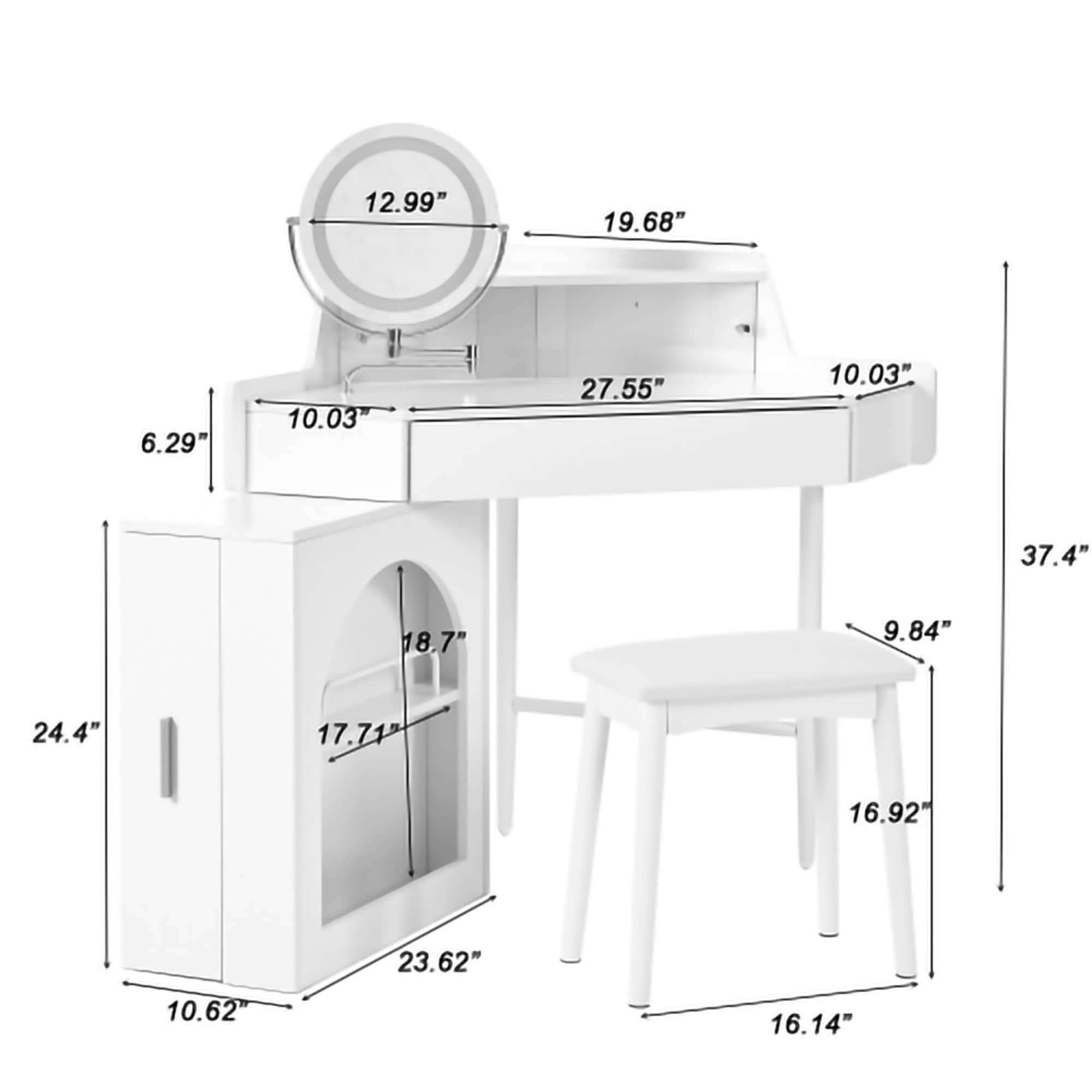 HomLux LW-N844P263663A Bedroom-Vanities - View #2