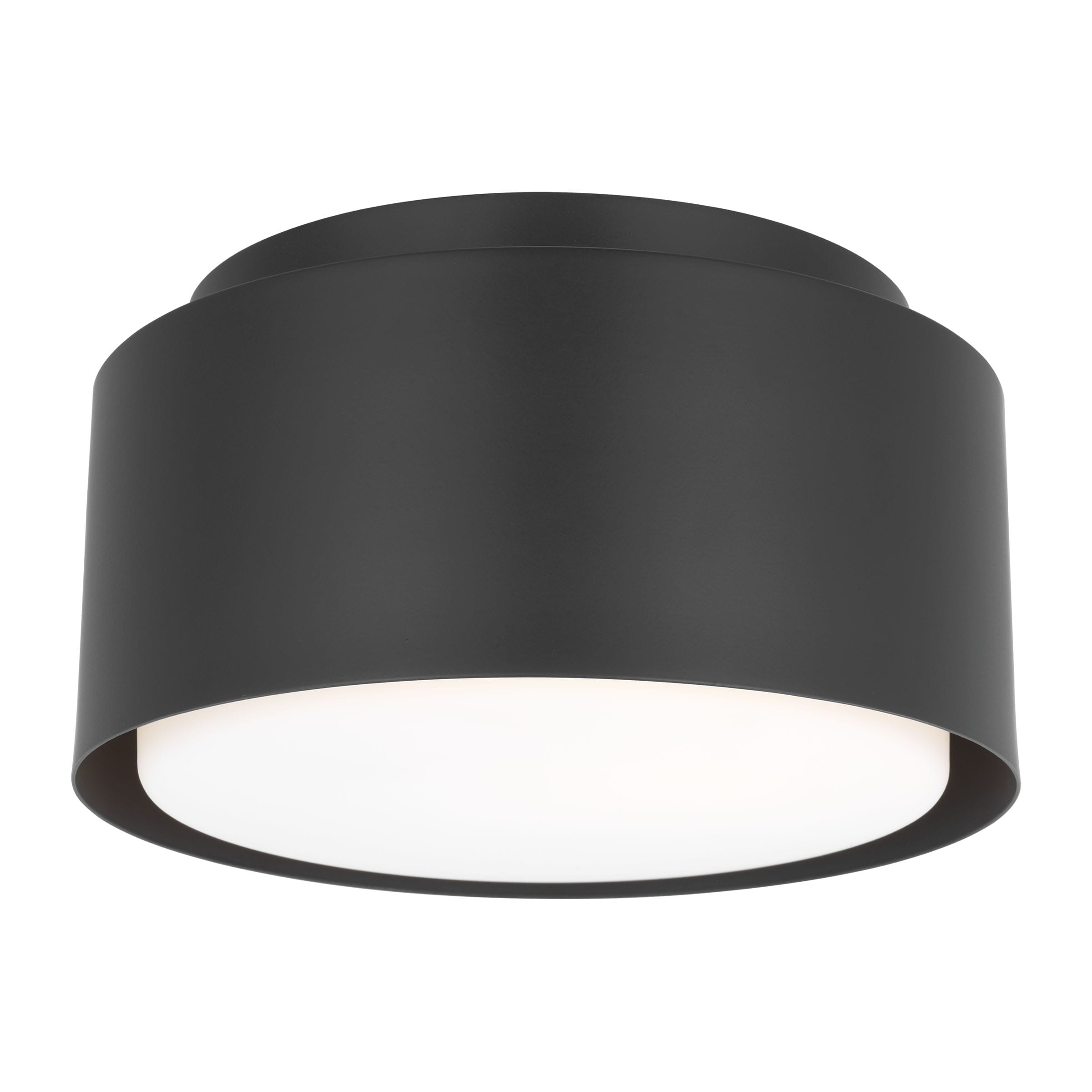 Scott Living DJF1051MBK Dartmore 1 -Light 10-in Black Flush Mount Light
