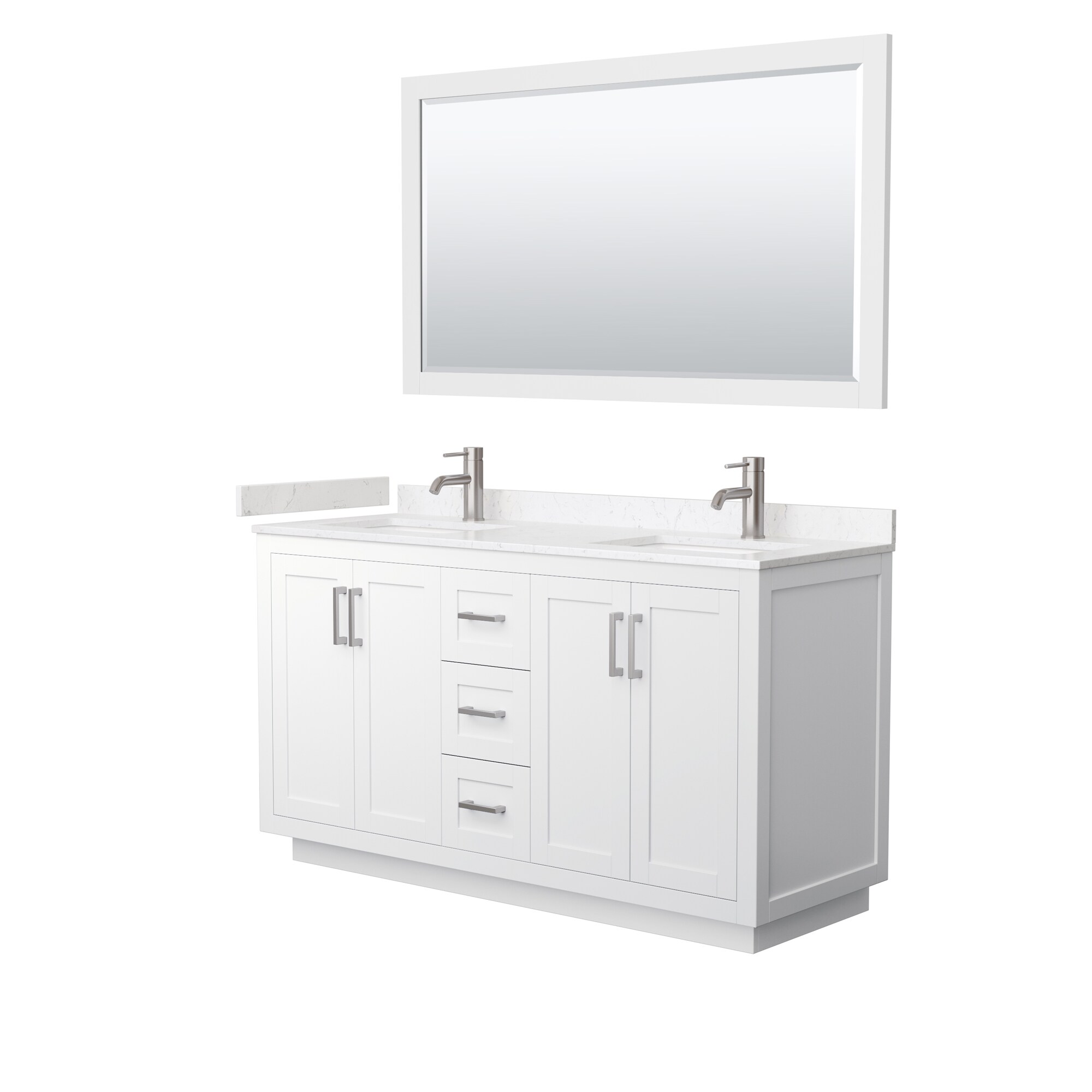 Wyndham Collection WCF292960DWHC2UNSM58 Bath-Vanity-Combo - View #2