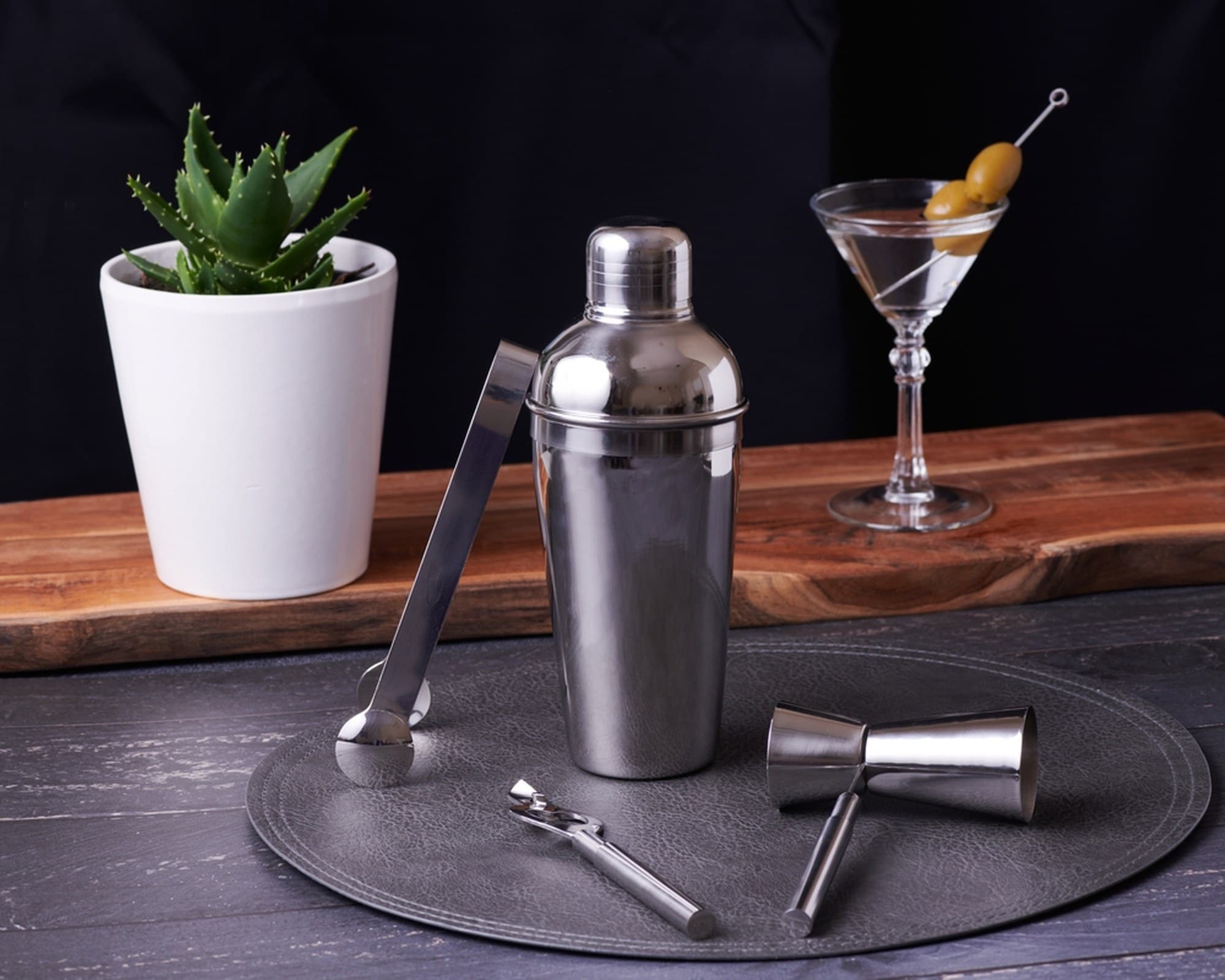 Sol Living Stainless Steel 4 Piece Set Drink Stirrer and Jigger Set in the  Barware & Accessories department at