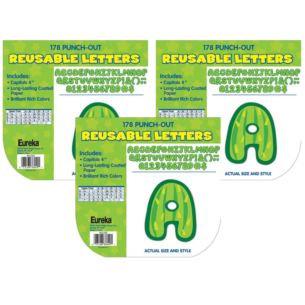 Eureka A Sharp Bunch Cactus Alphabet Letters, 178 Per Pack, 3 Packs at ...