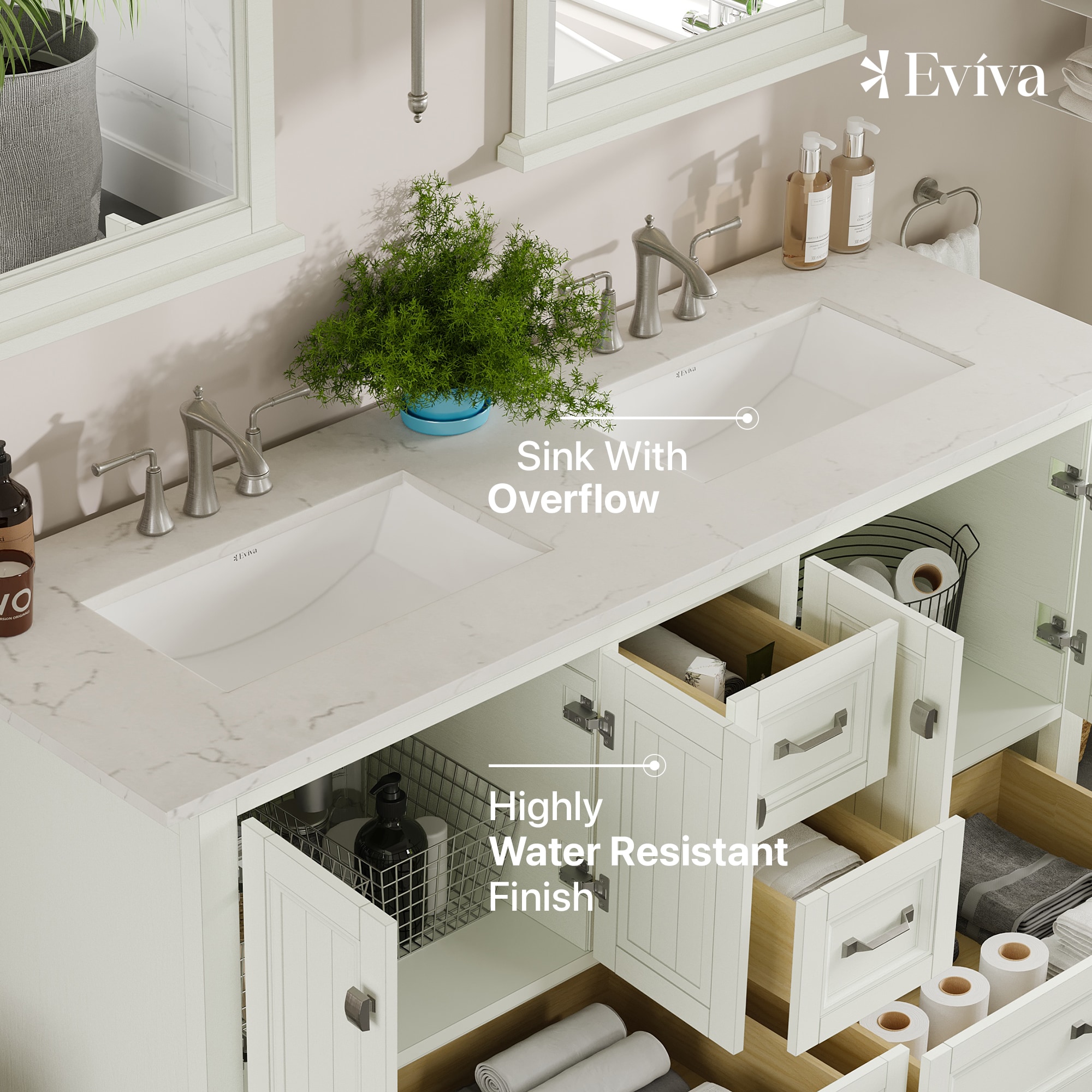 Eviva EVVN612-60WH-Q Bath-Vanity-Combo - View #4