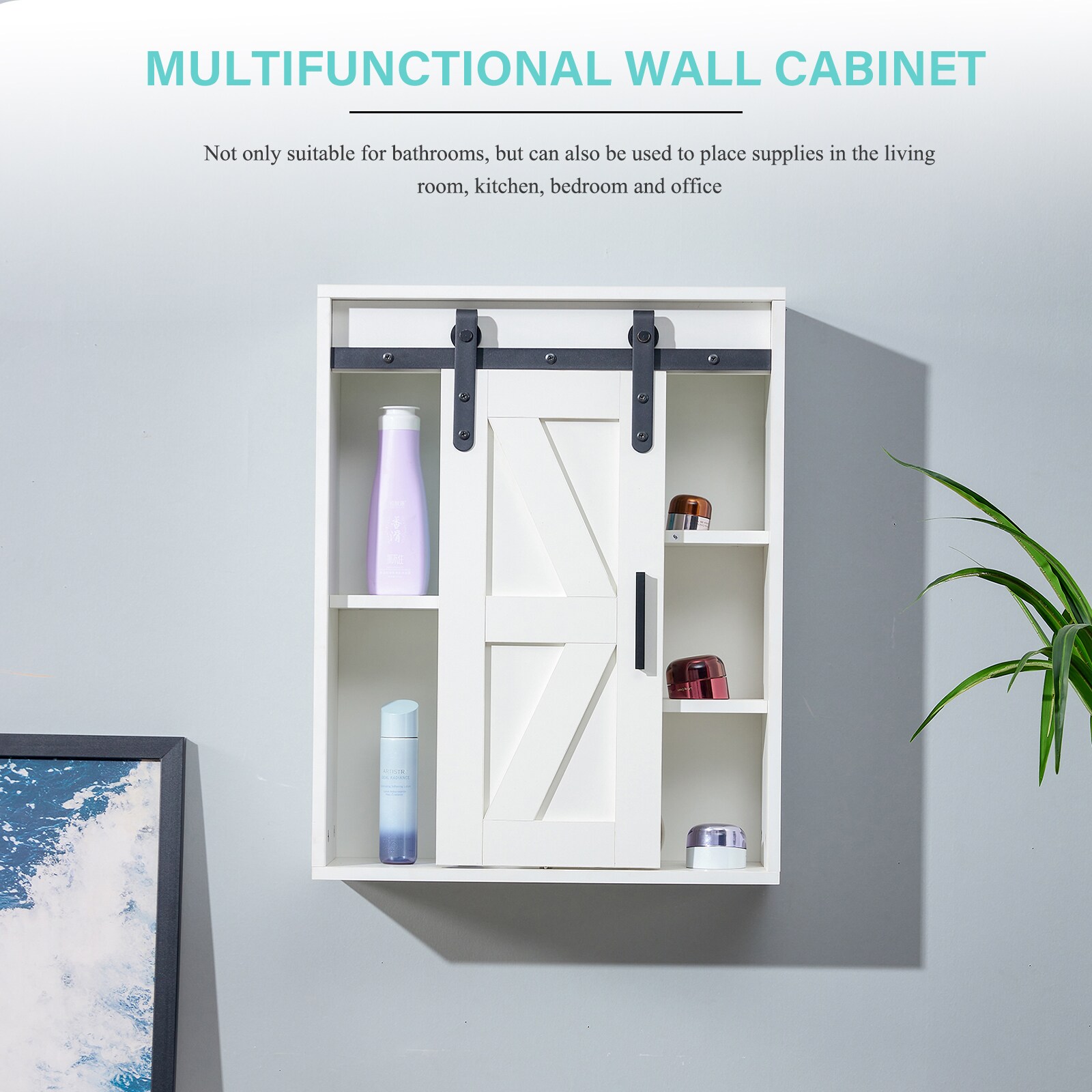 Siavonce HMD-ZX-WH4PADLKC Bathroom-Wall-Cabinets - View #5