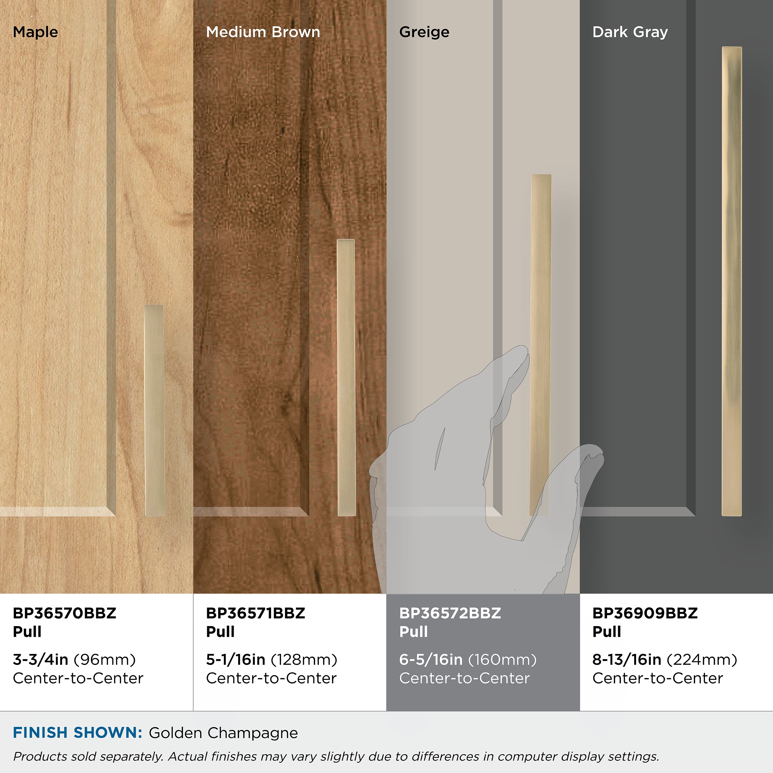 Amerock BP36572BBZ Cabinet-Pulls - View #9