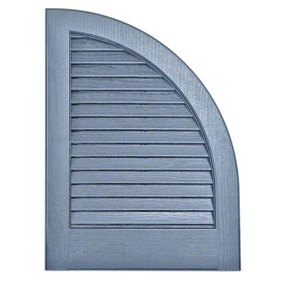 Alpha ACCLVQTRRNDBU 14.5-in W x 17-in H Blue Paintable No Batten Exterior Shutters (2-Pack)