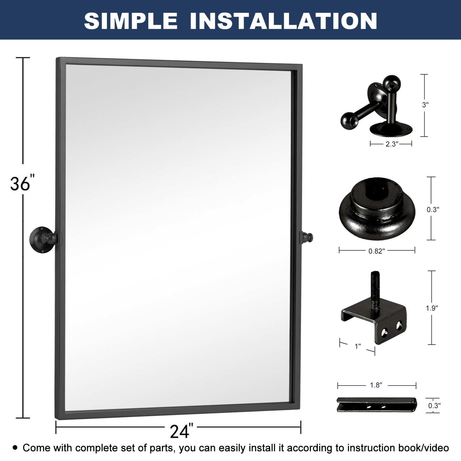 Dovelina LS-A-MR01072 Framed-Bath-Mirrors - View #8